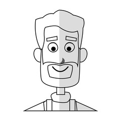 happy man cartoon icon over white background. vector illustration