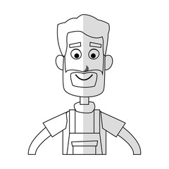 happy man cartoon icon over white background. vector illustration