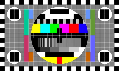 Selbstklebende Fototapete Pop Art TV-Testbild