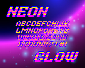 neon glow font