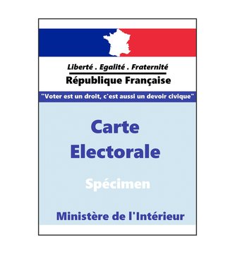 Carte &eacute;lectorale, R&eacute;publique fran&ccedil;aise