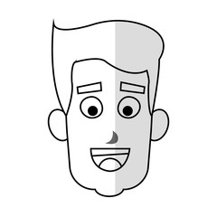 happy man cartoon icon over white background. vector illustration
