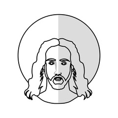 jesus christ man icon over white background. vector illustration