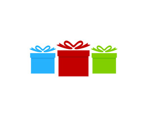 Gift Icon Logo Design Element