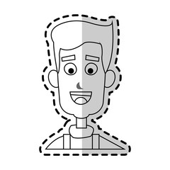 happy man cartoon icon image vector illustration design 