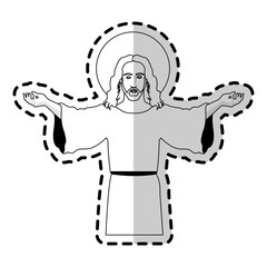 jesus christ christian icon image vector illustration design 