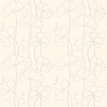 Abstract floral seamless pattern