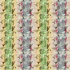  Branch of blossoming peas. Abstract wallpaper with floral motifs.  Seamless pattern. Wallpaper. Use printed materials, signs, posters, postcards, packaging.