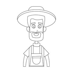 happy male farmer icon image vector illustration design 