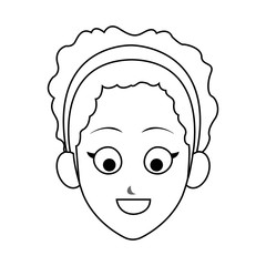 happy woman with short hair cartoon icon image vector illustration design 