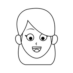 happy woman cartoon icon image vector illustration design 