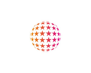 Globe Star Sphere Icon Logo Design Element