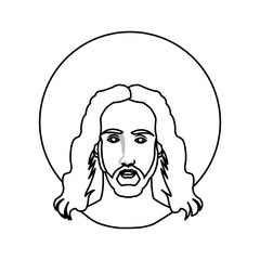 jesus christ christian icon image vector illustration design 