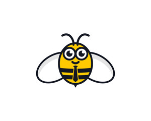 Bee Job Icon Logo Design Element