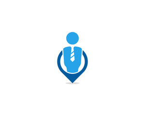 Job Pin Icon Logo Design Element