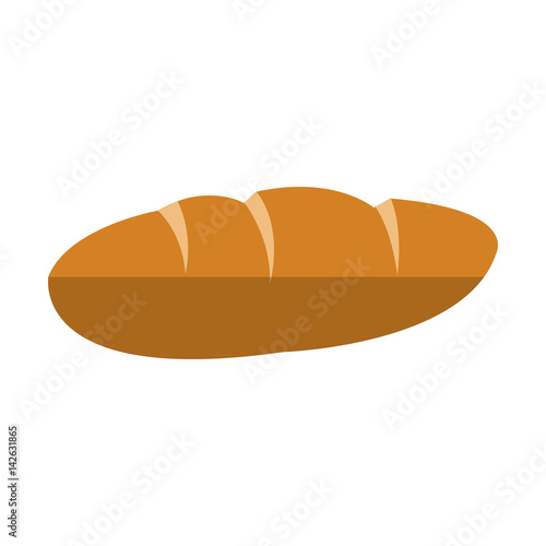 "fresh bread icon over white background. colorful design. vector