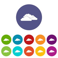 Clouds set icons