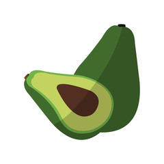 avocado vegetable icon over white background. colorful design. vector illustration