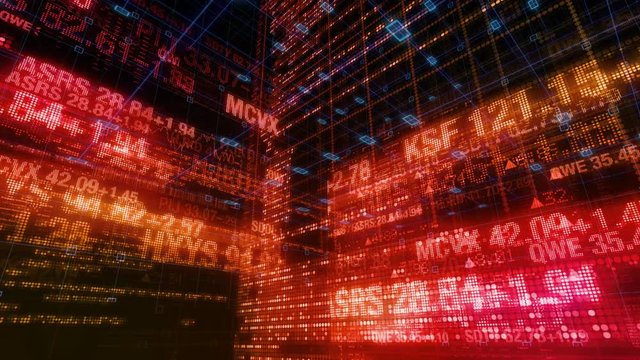 Stock Market Tickers Digital Data