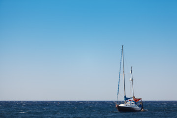 Yacht in th sea