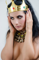 Girl with a crown on a head