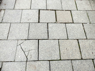 cracked pavement