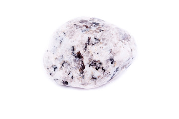 macro mineral granite stone on a white background