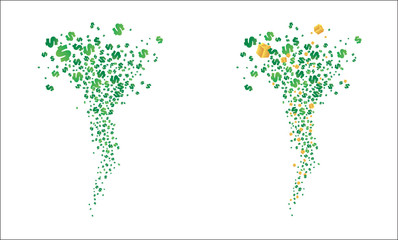 Fototapeta premium Flying hearts and gifts, tornado. Vector illustration