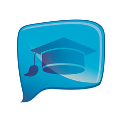 flat graduation cap icon education, vector illustration design