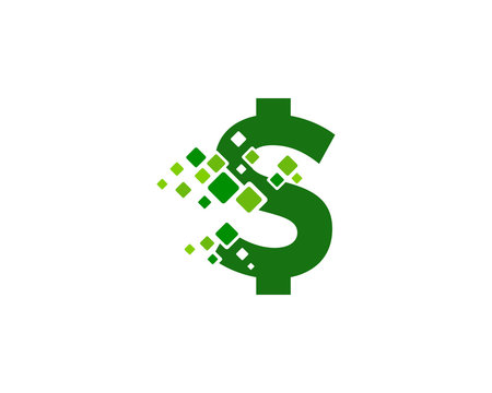 Money Pixel Icon Logo Desing Element