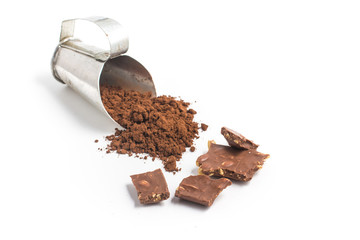 Cocoa Powder into a scoop
