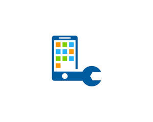 Smartphone Repair Icon Logo Design Element