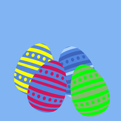 Happy Easter greeting card or display vector poster