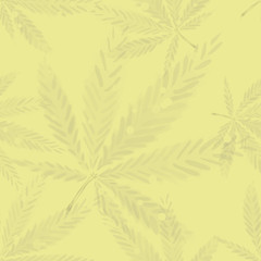 Fototapeta premium Cannabis leafs - seamless pattern