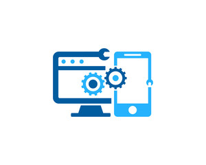 Device Repair Icon Logo Design Element