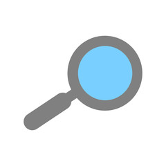 Vector illustration of a magnifying glass icon