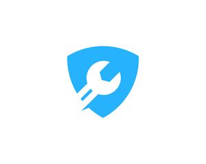 Repair Shield Icon Logo Design Element