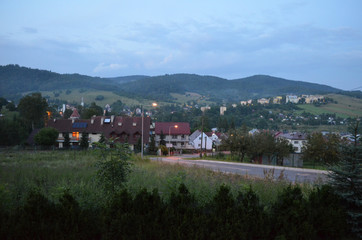 Krynica o zmierzchu latem/Krynica at dusk in summer, Lesser Poland, Poland © Pictofotius