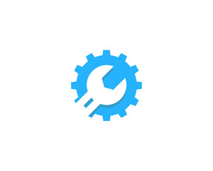 Gear Repair Icon Logo Design Element