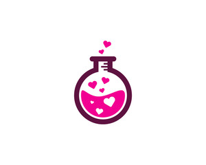 Science Love Lab Icon Logo Design Element