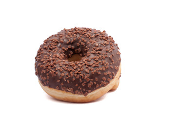 Donut. Sweet icing sugar food. Dessert colorful snack. Glazed sprinkles. Treat from delicious pastry breakfast. Bakery cake. Doughnut with frosting.