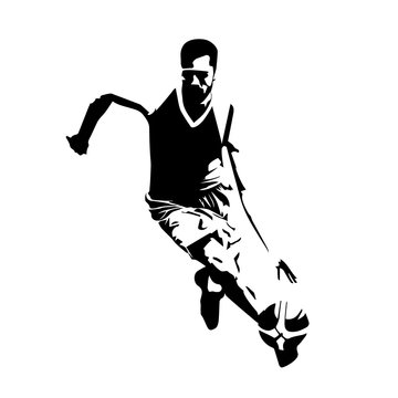 Abstract basketball player vector silhouette