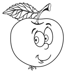 Fresh apple cartoon