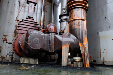 Copper Pipes in abandoned factory