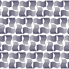 Black seamless wavy line pattern vector illustration. Abstract texture