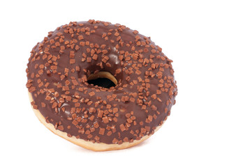 Donut. Sweet icing sugar food. Dessert colorful snack. Glazed sprinkles. Treat from delicious pastry breakfast. Bakery cake. Doughnut with frosting.