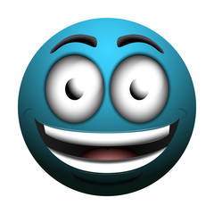 Isolated happy emote