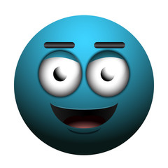 Isolated happy emote