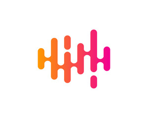 Modern Wave Icon Logo Design Element