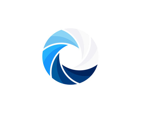 Photo Wave Icon Logo Design Element